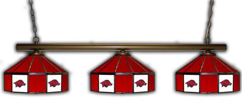 Arkansas Razorbacks Imperial 3 Shade Pool Table Light