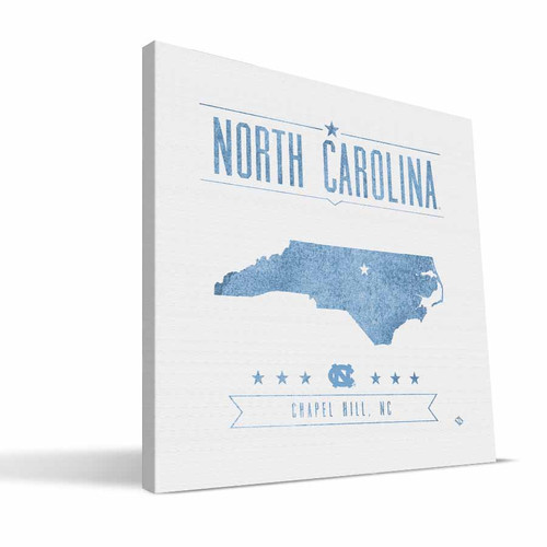 North Carolina Tar Heels Industrial Canvas Print