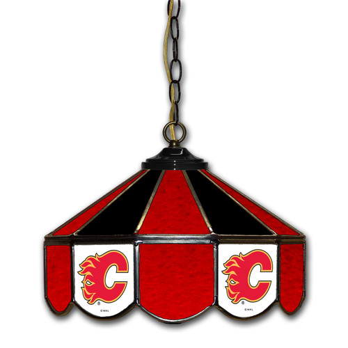 Calgary Flames 14" Glass Pub Lamp