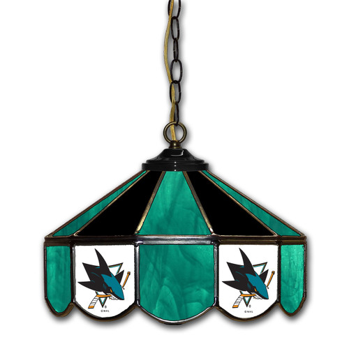 San Jose Sharks 14" Glass Pub Lamp