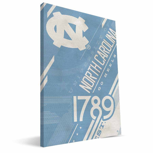 North Carolina Tar Heels Retro Canvas Print