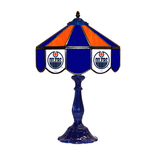 Edmonton Oilers 21" Glass Table Lamp
