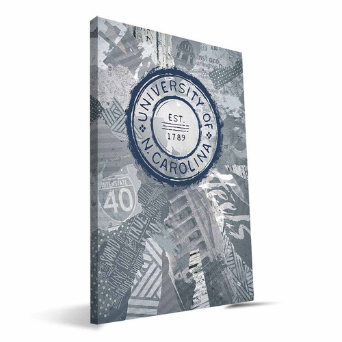 North Carolina Tar Heels 16" x 24" Scrapbook Canvas Print