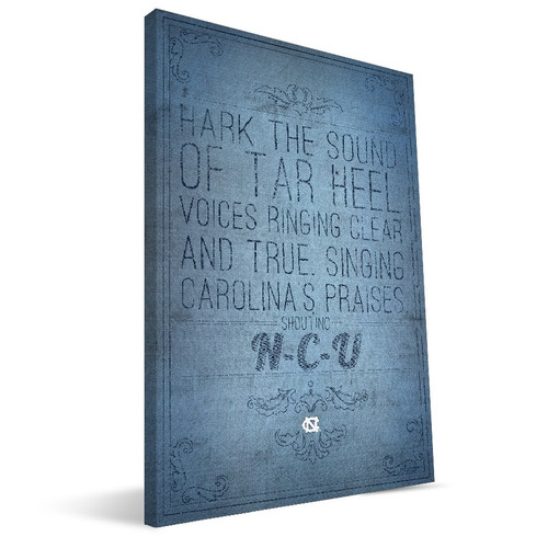 North Carolina Tar Heels 16" x 24" Song Canvas Print