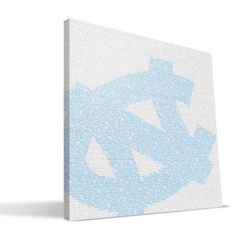 North Carolina Tar Heels 16" x 16" Typo Canvas Print