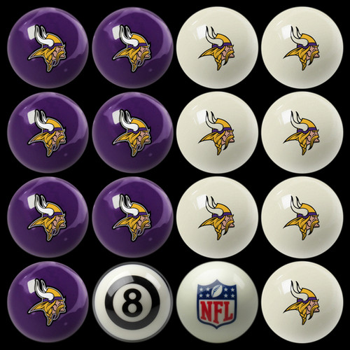 Minnesota Vikings NFL Home vs. Away Pool Ball Set