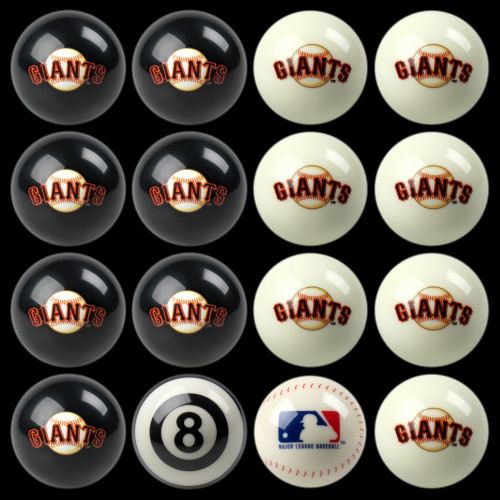 San Francisco Giants MLB Home vs. Away Pool Ball Set