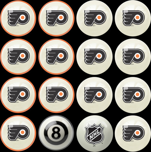 Philadelphia Flyers Home vs. Away Pool Ball Set