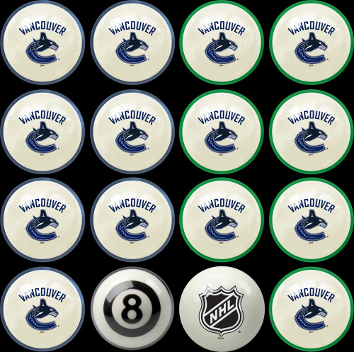 Vancouver Canucks Home vs. Away Pool Ball Set