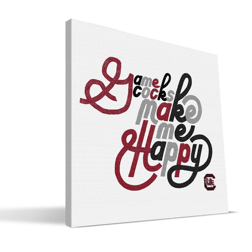 South Carolina Gamecocks Happy Canvas Print