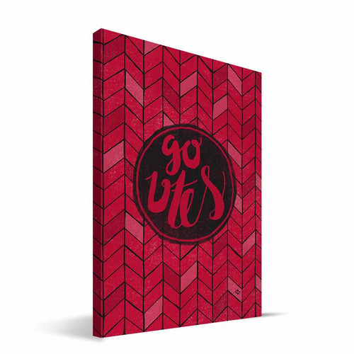 Utah Utes 8" x 12" Geometric Canvas Print