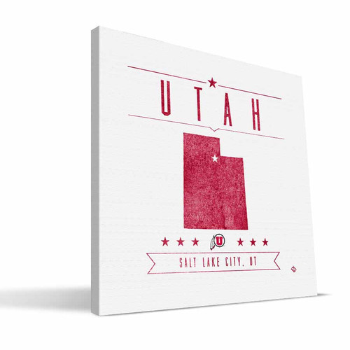 Utah Utes Industrial Canvas Print