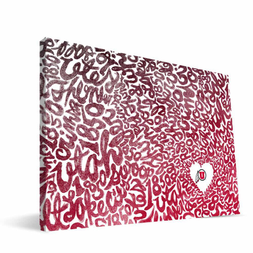 Utah Utes 8" x 12" Watercolor Canvas Print