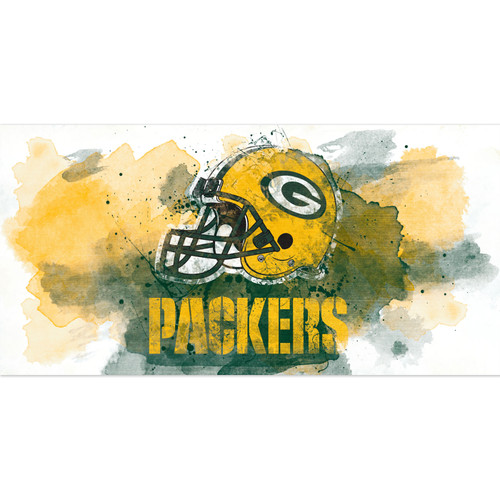 Green Bay Packers Glass Wall Art Watercolor