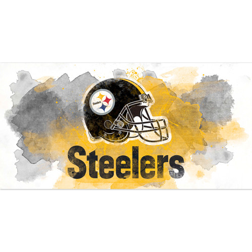 Pittsburg Steelers Glass Wall Art Watercolor