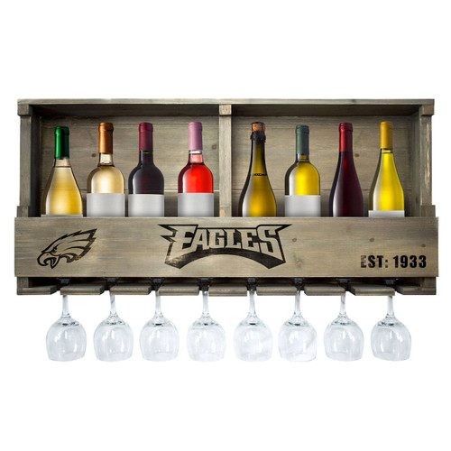 Philadelphia Eagles Reclaimed Wood Bar Shelf