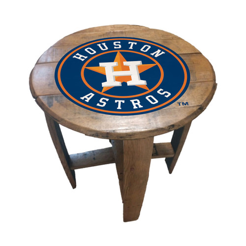 Houston Astros Oak Barrel Table