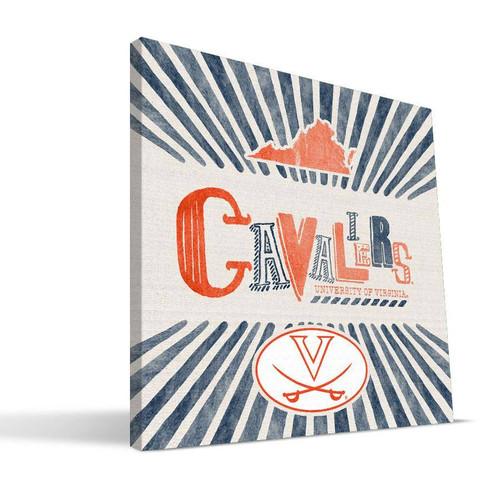 Virginia Cavaliers State Canvas Print