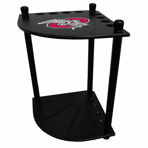 Ohio State Buckeyes Corner Pool Cue Rack