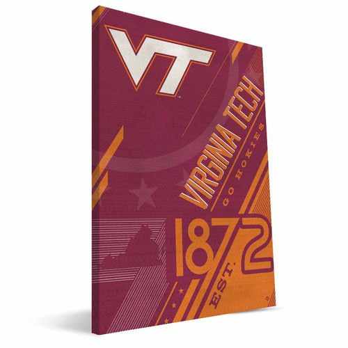 Virginia Tech Hokies Retro Canvas Print