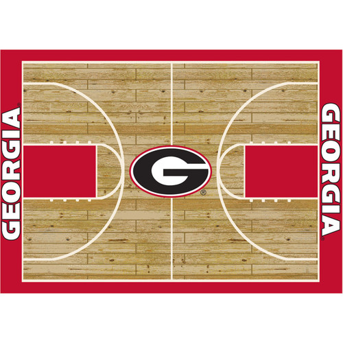 Georgia Bulldogs Courtside Area Rug