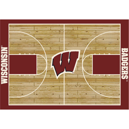 Wisconsin Badgers Courtside Area Rug