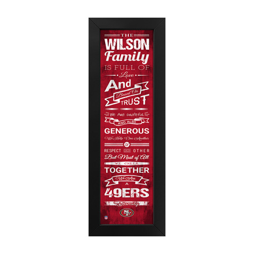 Custom 49ers Nameplate - Custom nameplate, ready to sew