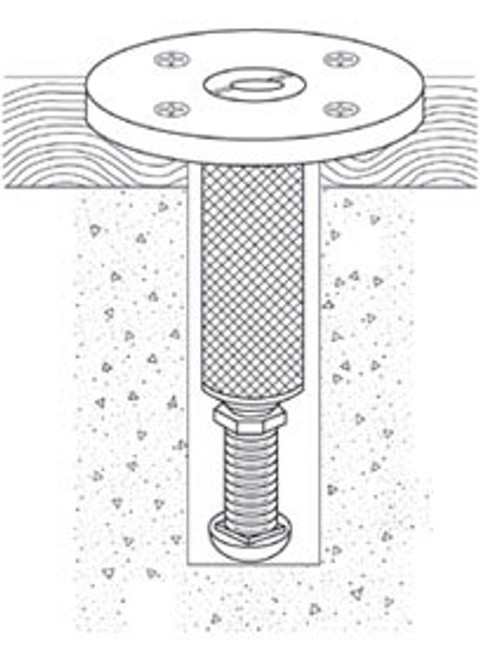 Spalding 1/2" Threaded Steel Floor Anchor - Style B