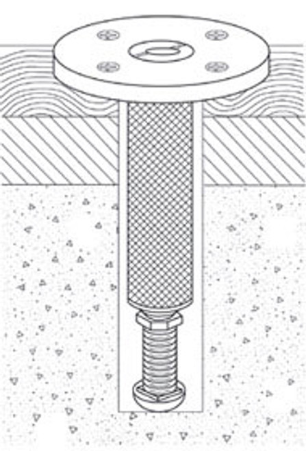 Spalding 1/2" Threaded Steel Floor Anchor - Style BX