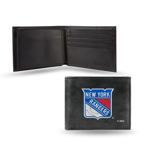 New York Rangers Embroidered Leather Billfold Wallet