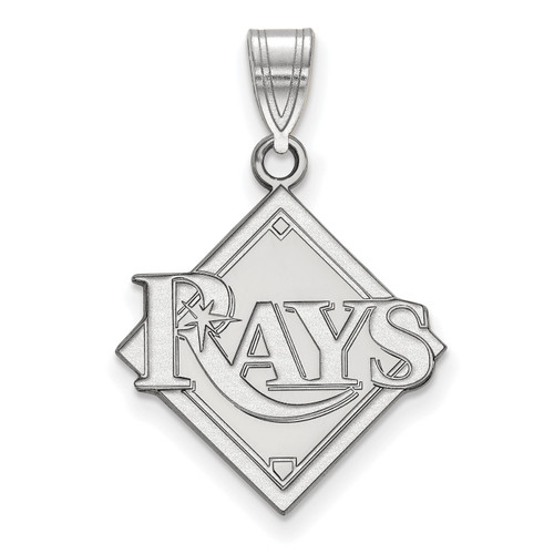 Tampa Bay Rays 10k White Gold Large Pendant