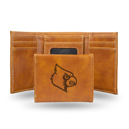 Louisville Laser Engraved Brown Front Pocket Wallet