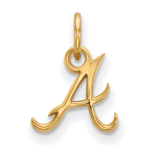 Atlanta Braves MLB 10K Yellow Gold Xs Pendant