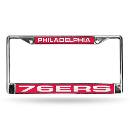 Philadelphia 76ers Laser Chrome License Plate Frame