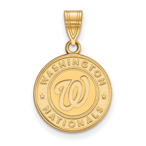 Washington Nationals 10k Yellow Gold Medium Pendant