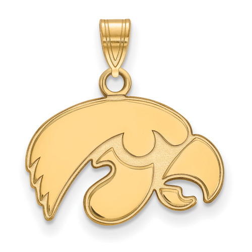 Iowa Hawkeyes 10k Yellow Gold Small Pendant