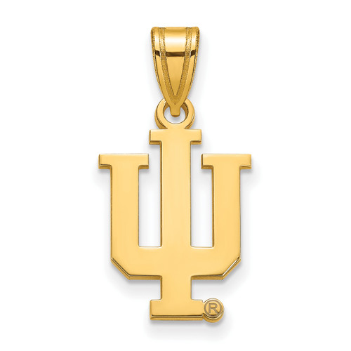 Indiana Hoosiers 10k Yellow Gold Medium Pendant