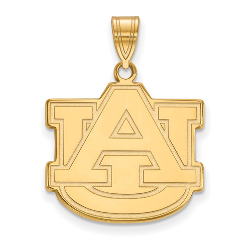 Auburn Tigers 10k Yellow Gold Large Pendant