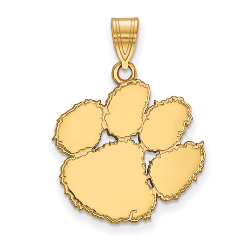 Clemson Tigers 10k Yellow Gold Large Pendant