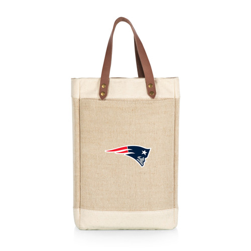 New England Patriots Pinot Jute 2 Bottle Insulated Wine Bag