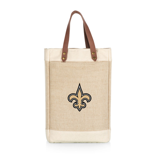 New Orleans Saints Pinot Jute 2 Bottle Insulated Wine Bag