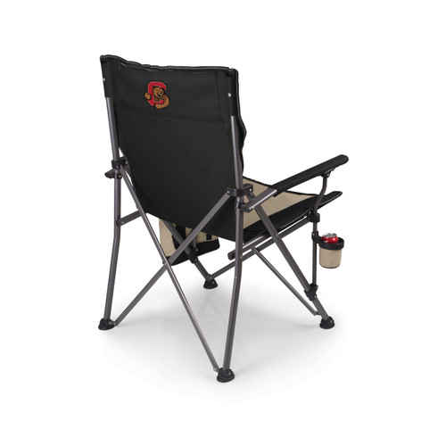 Cornell Big Red Black Big Bear XL Camp Chair with Cooler