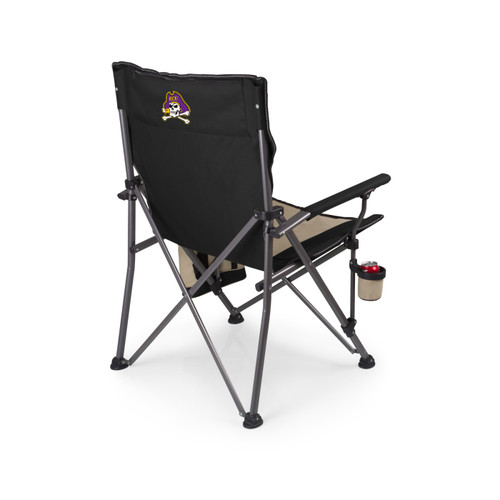 East Carolina Pirates Black Big Bear XL Camp Chair with Cooler