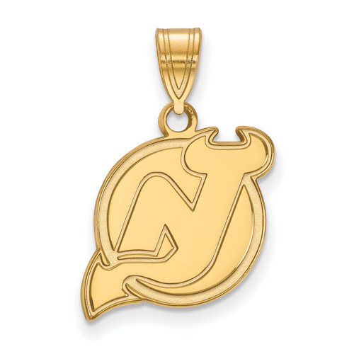 New Jersey Devils 14k Yellow Gold Medium Pendant