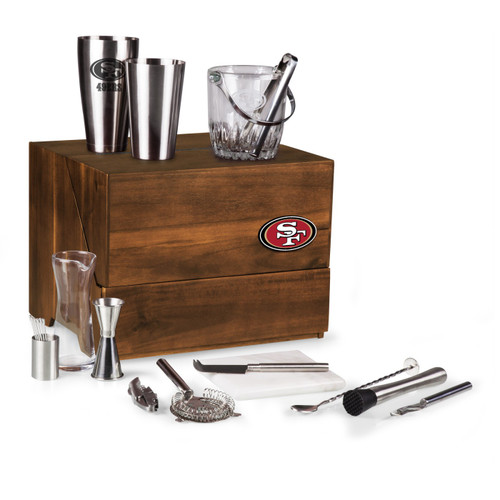San Francisco 49ers Acacia Wood Madison Tabletop Bar