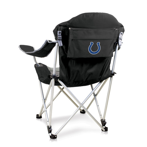 Indianapolis Colts Black Reclining Camp Chair