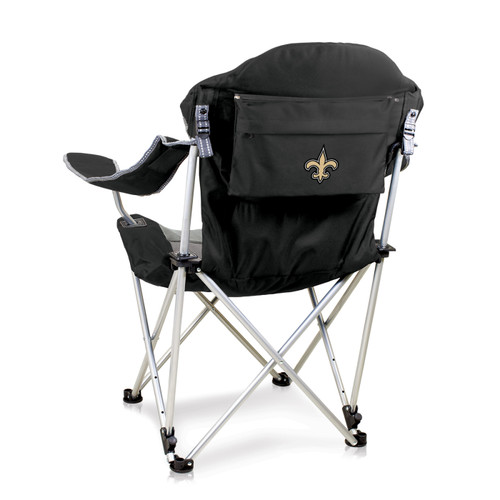 New Orleans Saints Black Reclining Camp Chair