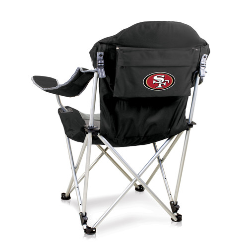 San Francisco 49ers Black Reclining Camp Chair