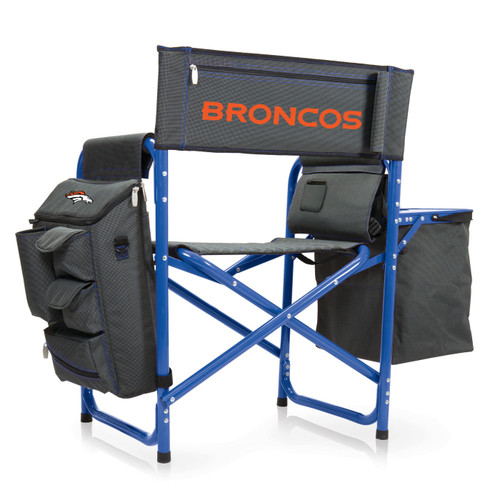 Denver Broncos Dark Gray/Blue Fusion Folding Chair