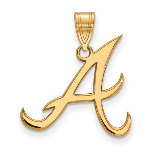 Atlanta Braves 14k Yellow Gold Large Pendant